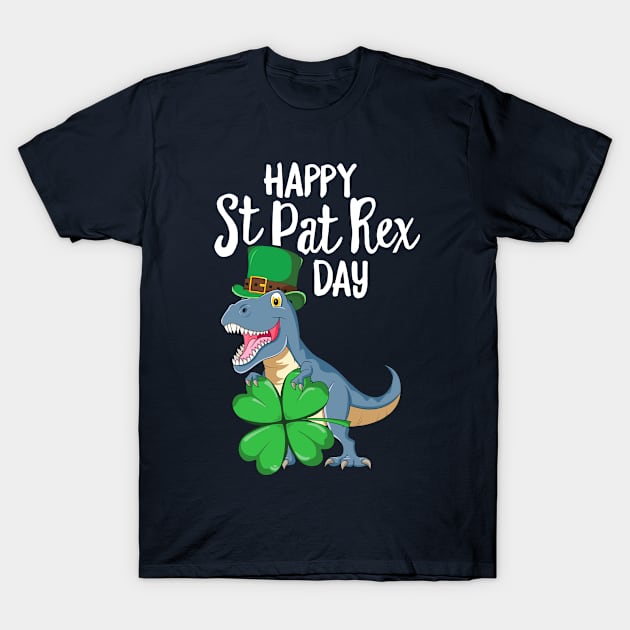 Happy St Pat Rex Day T-Shirt Dinosaur T-Rex Kids Boys Girls T-Shirt by 14thFloorApparel